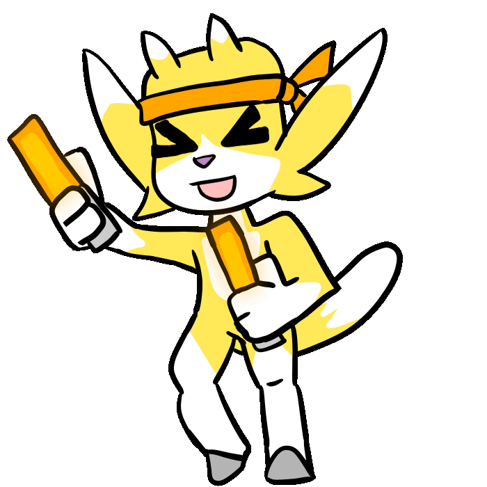 @CommanderToreba's sticker doing a wotagei dance.